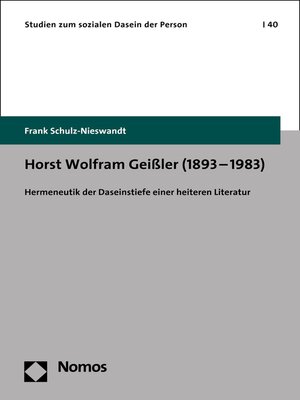 cover image of Horst Wolfram Geißler (1893–1983)